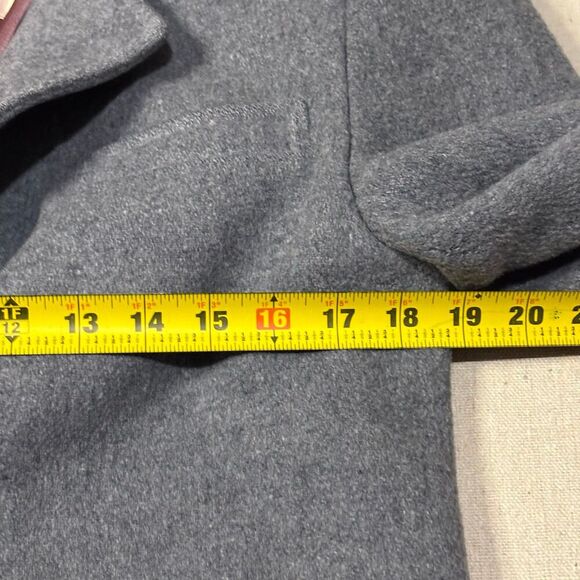 Vintage Pendelton Wool Overcoat Jacket Satin Lined ButtonUp Made In USA Size Med - Picture 5 of 7